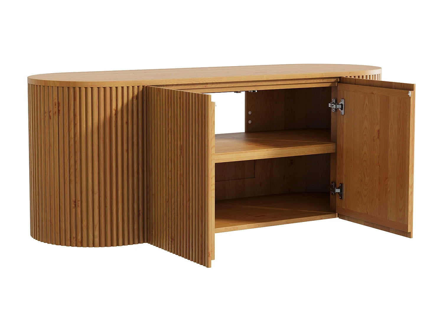 Meuble sous vasque suspendu en teck – Naturel clair – 150 cm - TOWARI