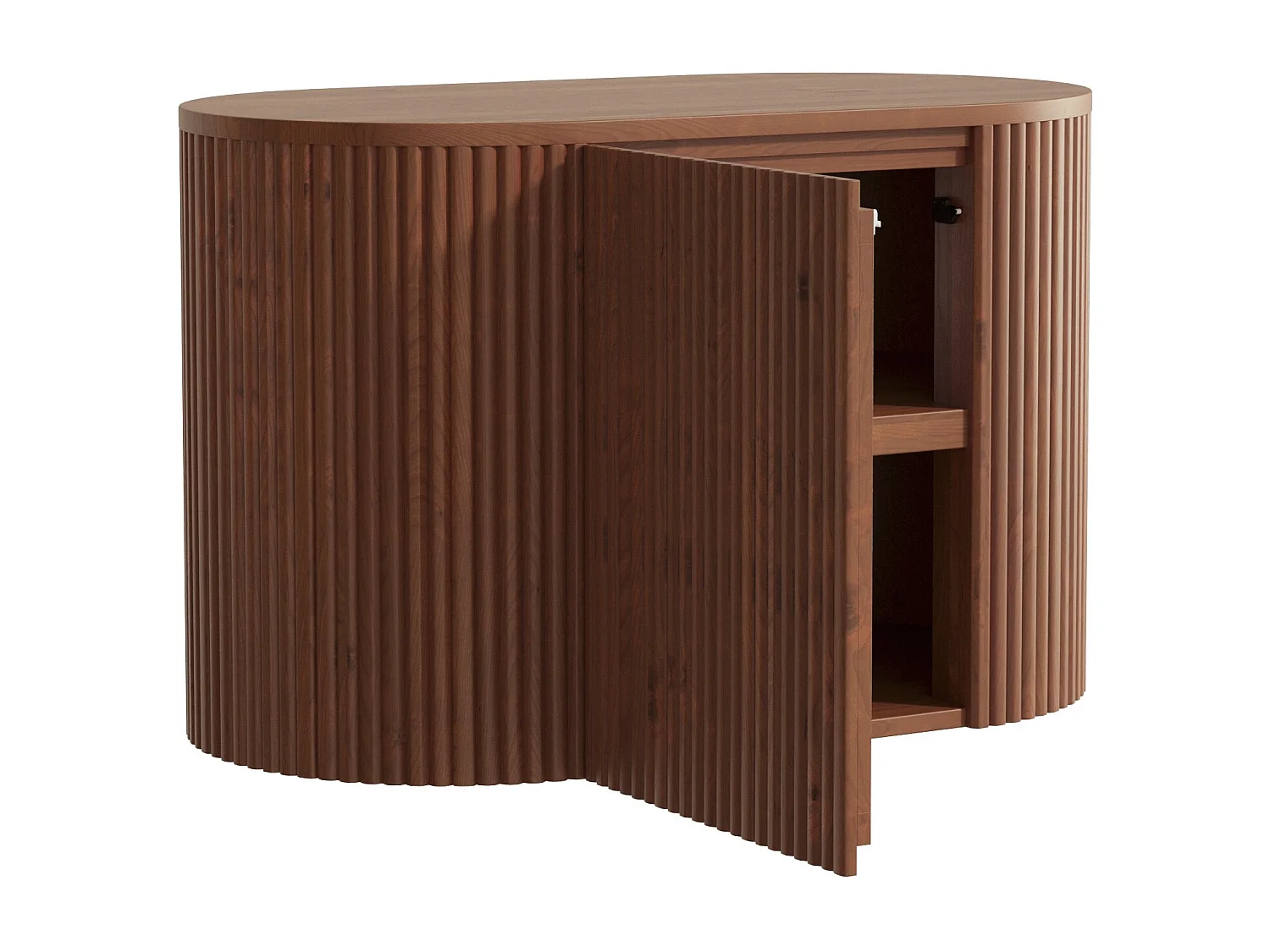 Meuble sous vasque suspendu en teck – Naturel foncé – 90 cm - TOWARI