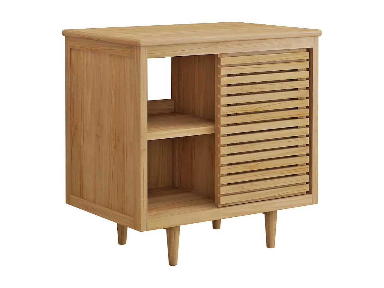 Meuble sous vasque sur pieds en teck - L80 cm - TORAJA