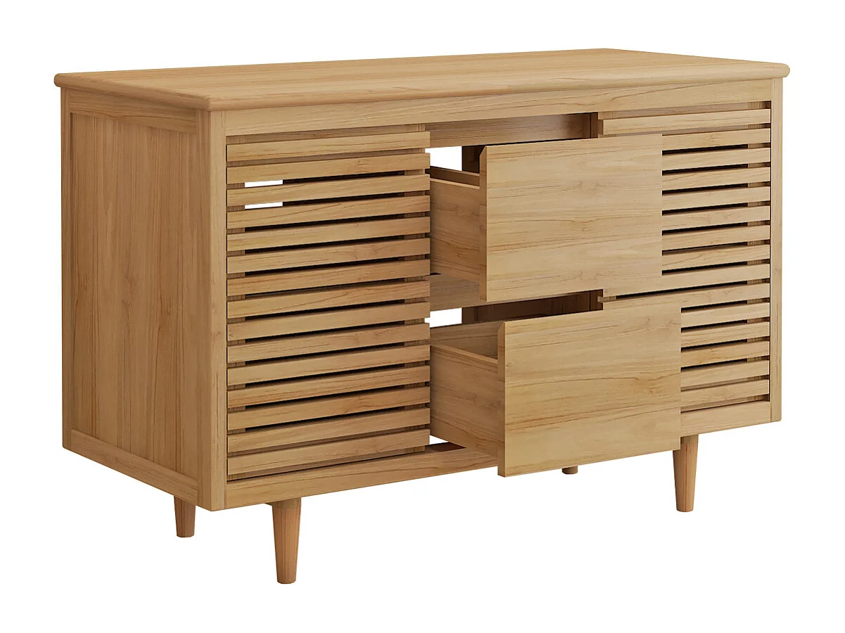 Móvel para lavatório com pés em teca - 120 cm - TORAJA