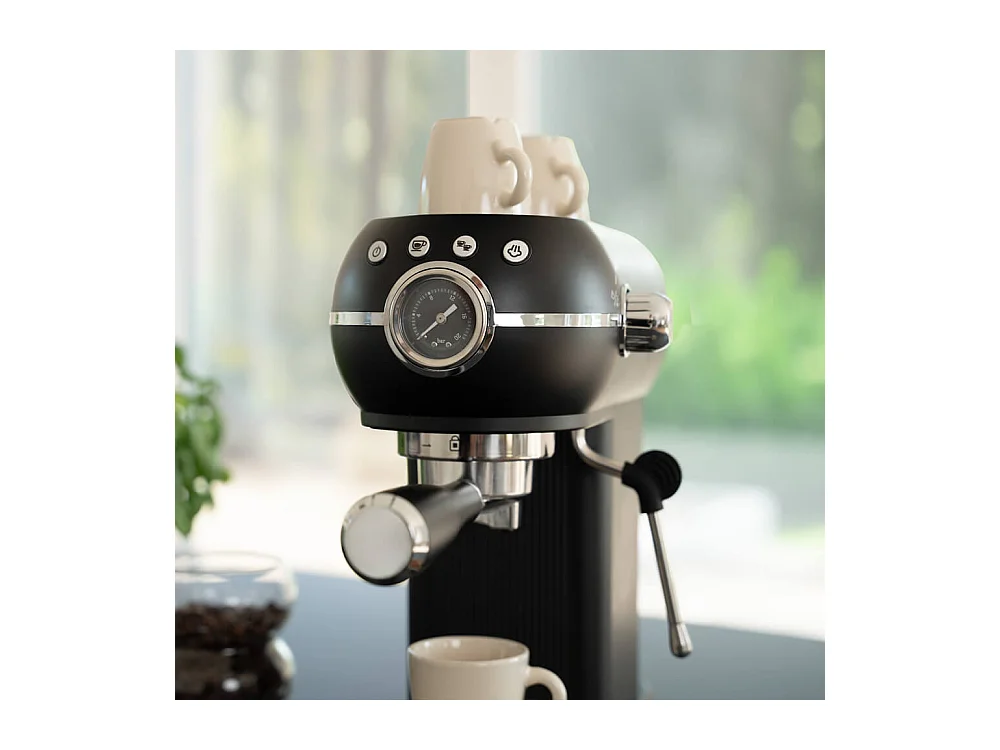Home Deluxe Machine à café espresso à filtre EXQUISITE - Noir mat