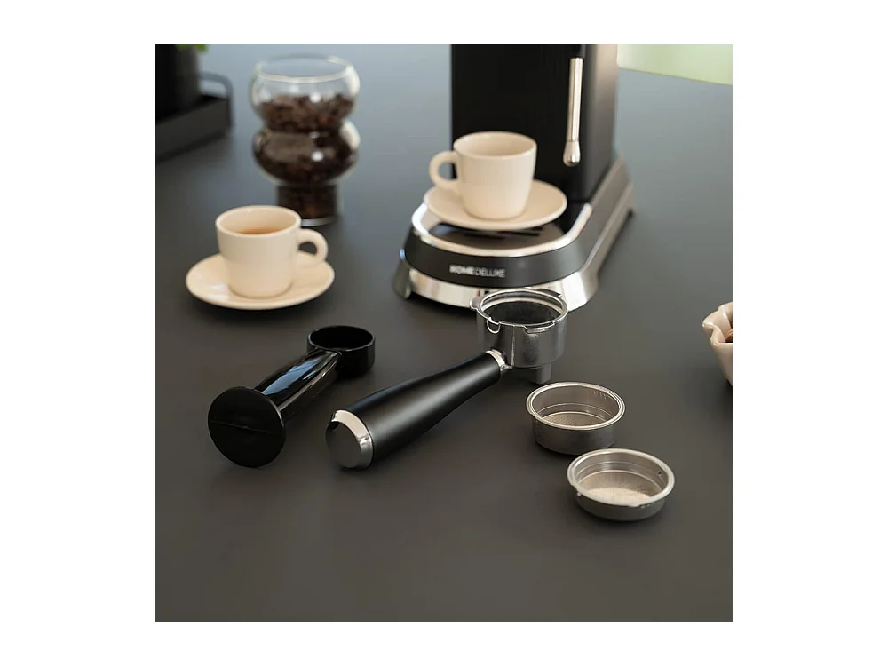 Home Deluxe Machine à café espresso à filtre EXQUISITE - Noir mat