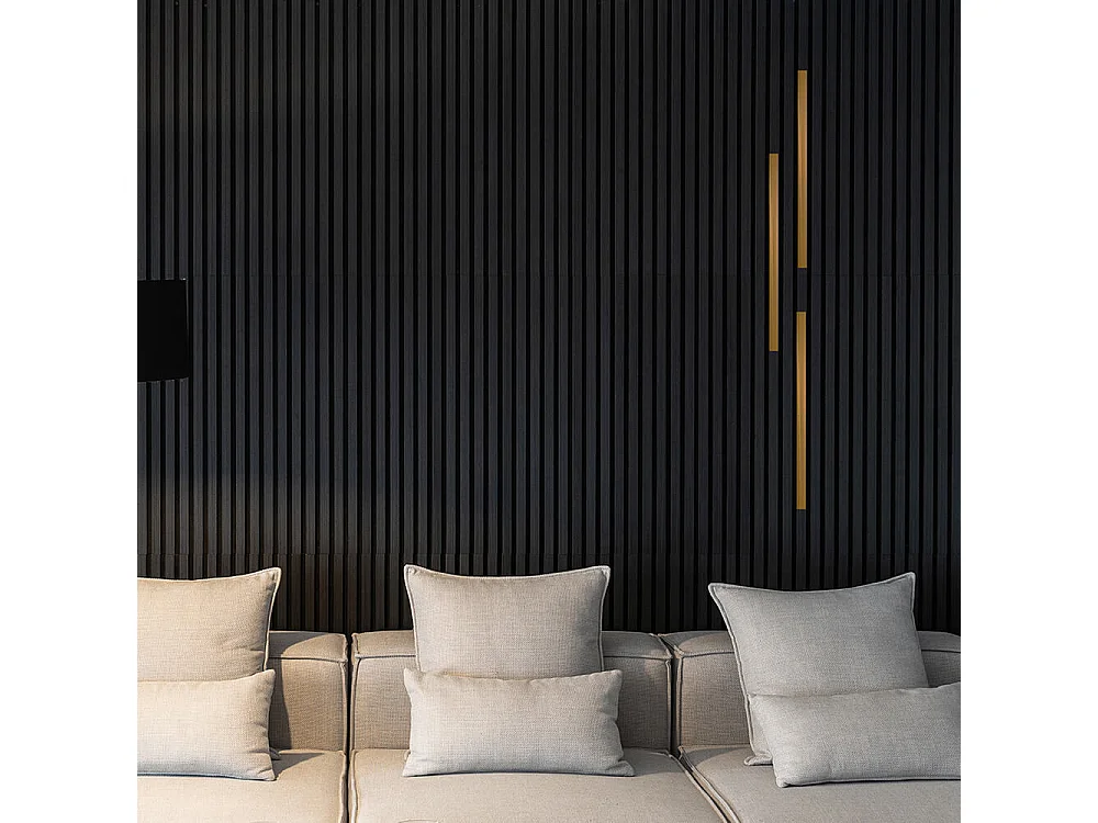 Home Deluxe Plinthe décorative pour panneau acoustique Lot de 3 - Or 50 cm