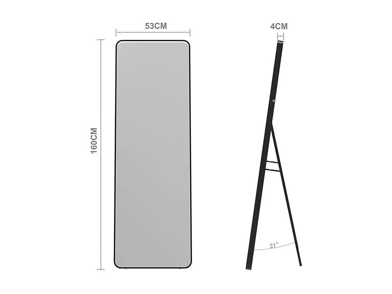 Home Deluxe miroir à poser LED ADORA rectangulaire 53 x 160 cm