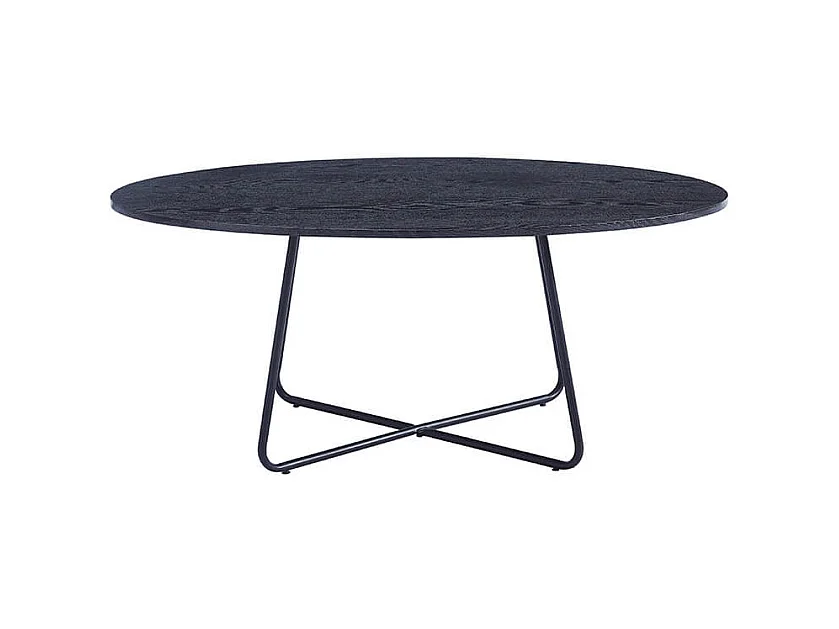 Home Deluxe - Table basse ovale NOVARIS 110 x 66 x 47 cm - Dark Oak