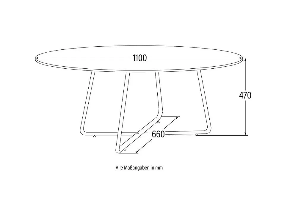 Home Deluxe - Table basse ovale NOVARIS 110 x 66 x 47 cm - Dark Oak