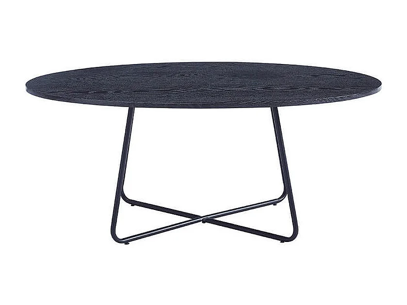 Home Deluxe - Table basse ovale NOVARIS 110 x 66 x 47 cm - Dark Oak