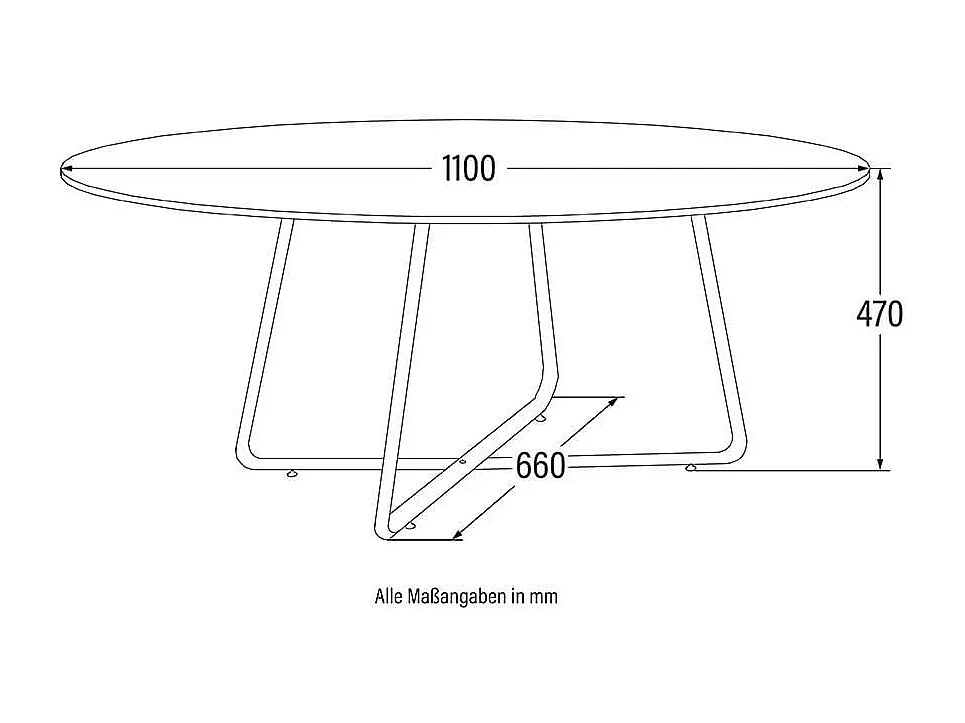 Home Deluxe - Table basse ovale NOVARIS 110 x 66 x 47 cm - Dark Oak