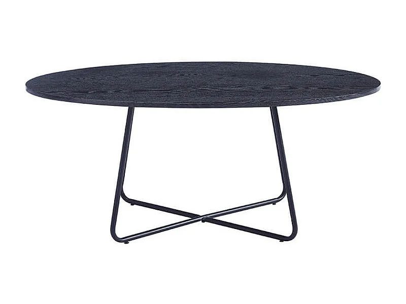 Home Deluxe - Table basse ovale NOVARIS 110 x 66 x 47 cm - Dark Oak