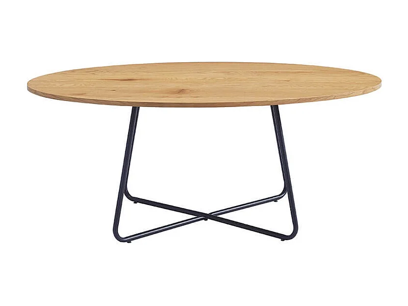 Home Deluxe - Table basse ovale NOVARIS 110 x 66 x 47 cm - Dark Oak