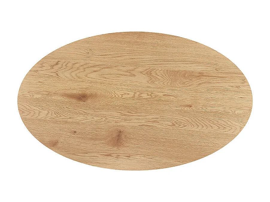 Home Deluxe - Table basse ovale NOVARIS 110 x 66 x 47 cm - Dark Oak