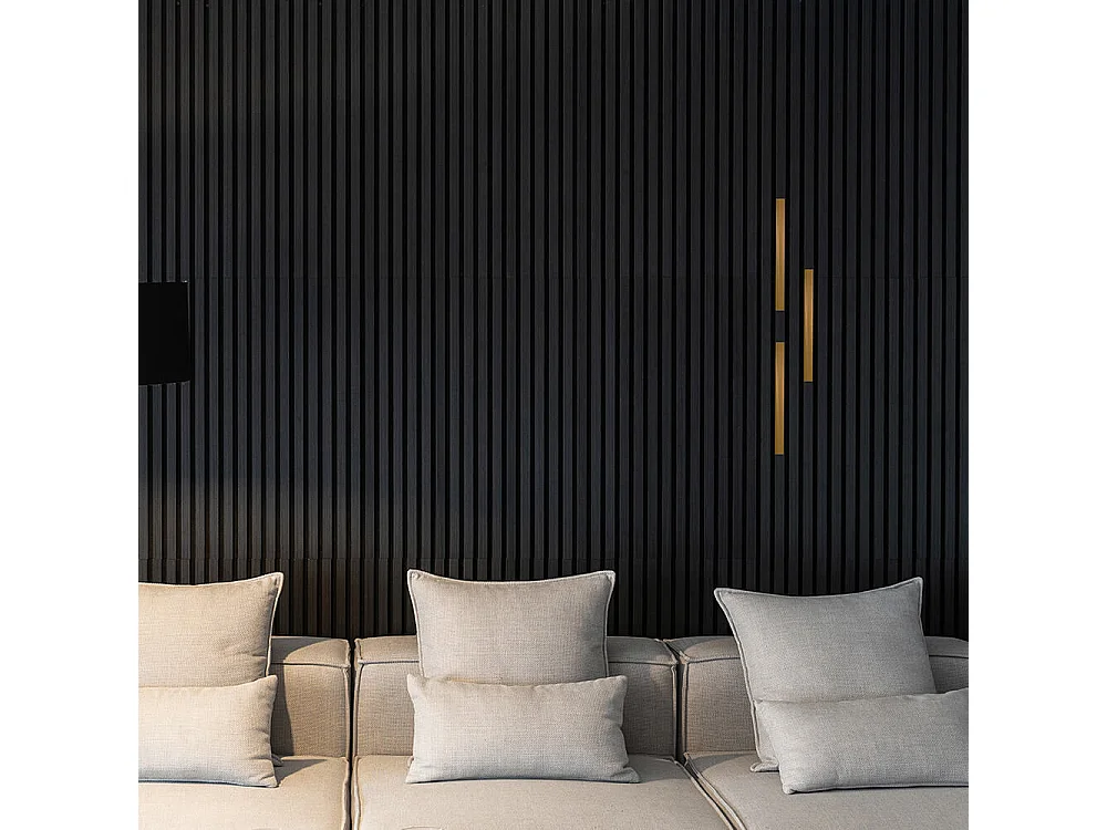 Home Deluxe Plinthe décorative pour panneau acoustique Lot de 3 - Or 30 cm