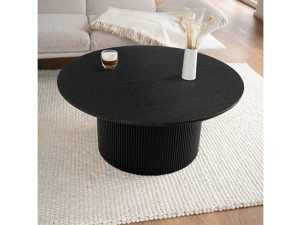 Table basse ronde ADELINA Dark Oak
