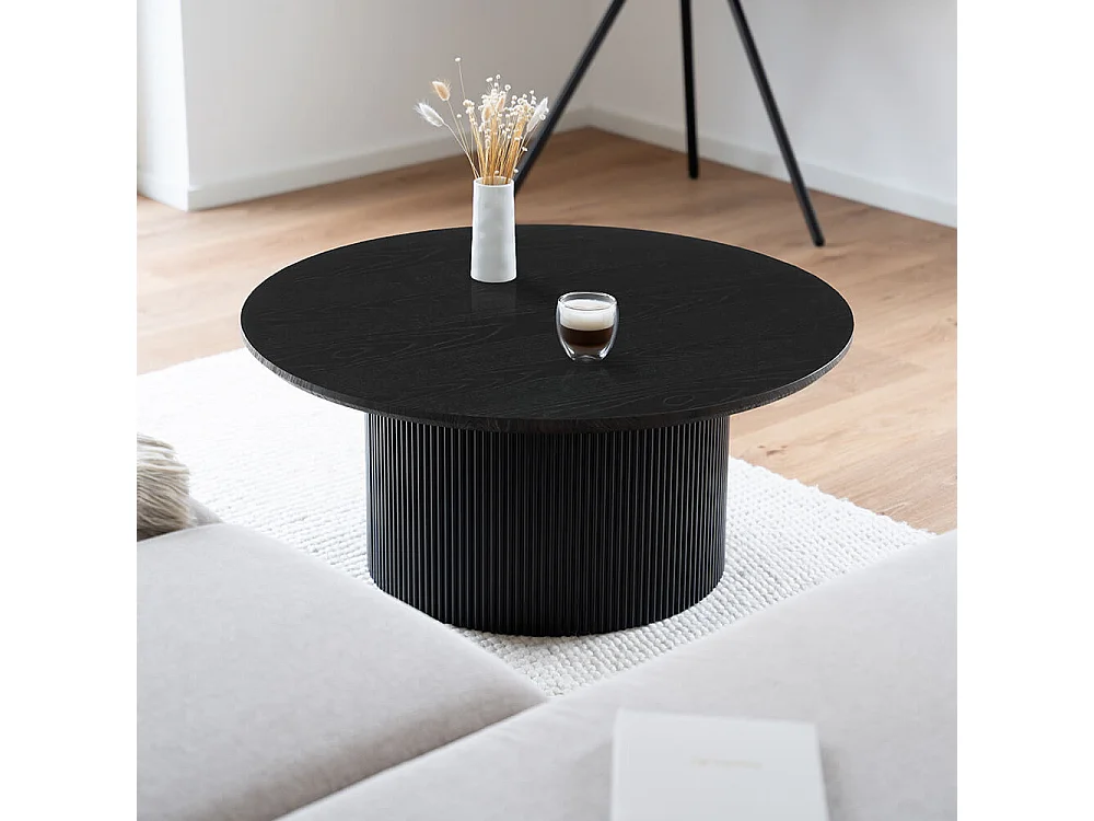 Table basse ronde ADELINA Dark Oak
