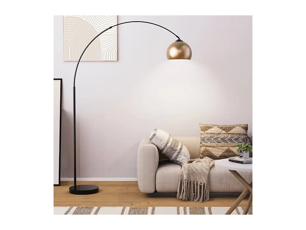 Home Deluxe Lampe à arc en métal TALIA - Or