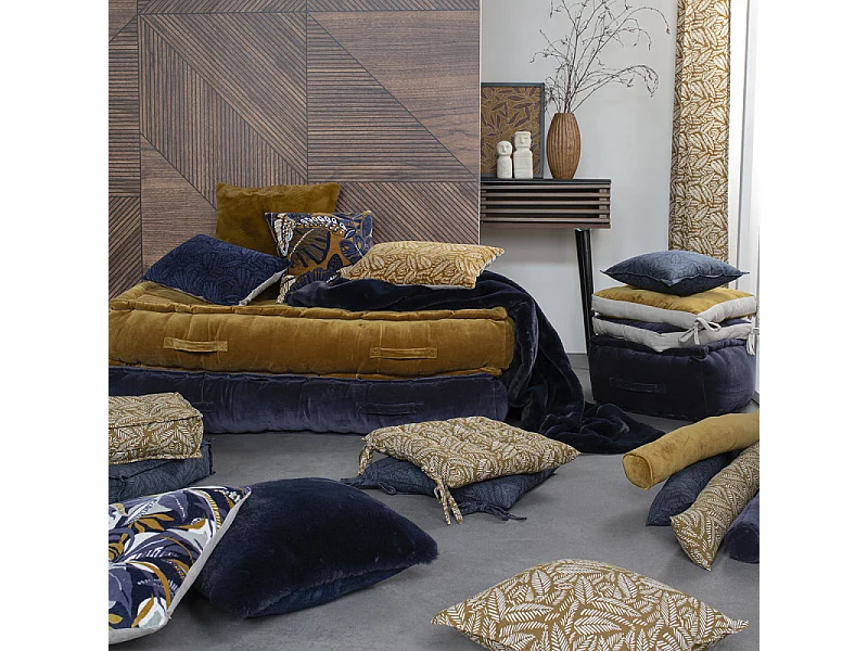 Plaid fausse fourrure - Teranga - 150 X 200 cm - Bleu