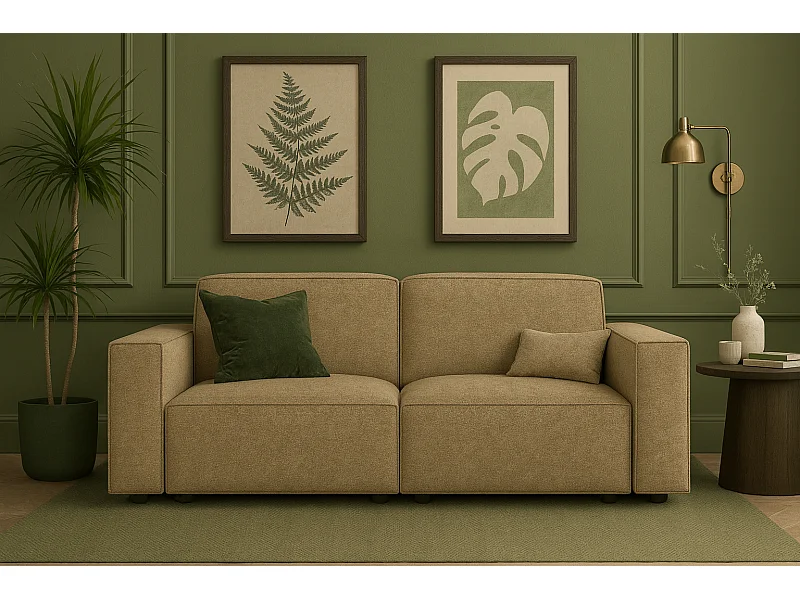 Cursal sofa 2 osobowa  204x102x70 cm jasny brąz Raven 34