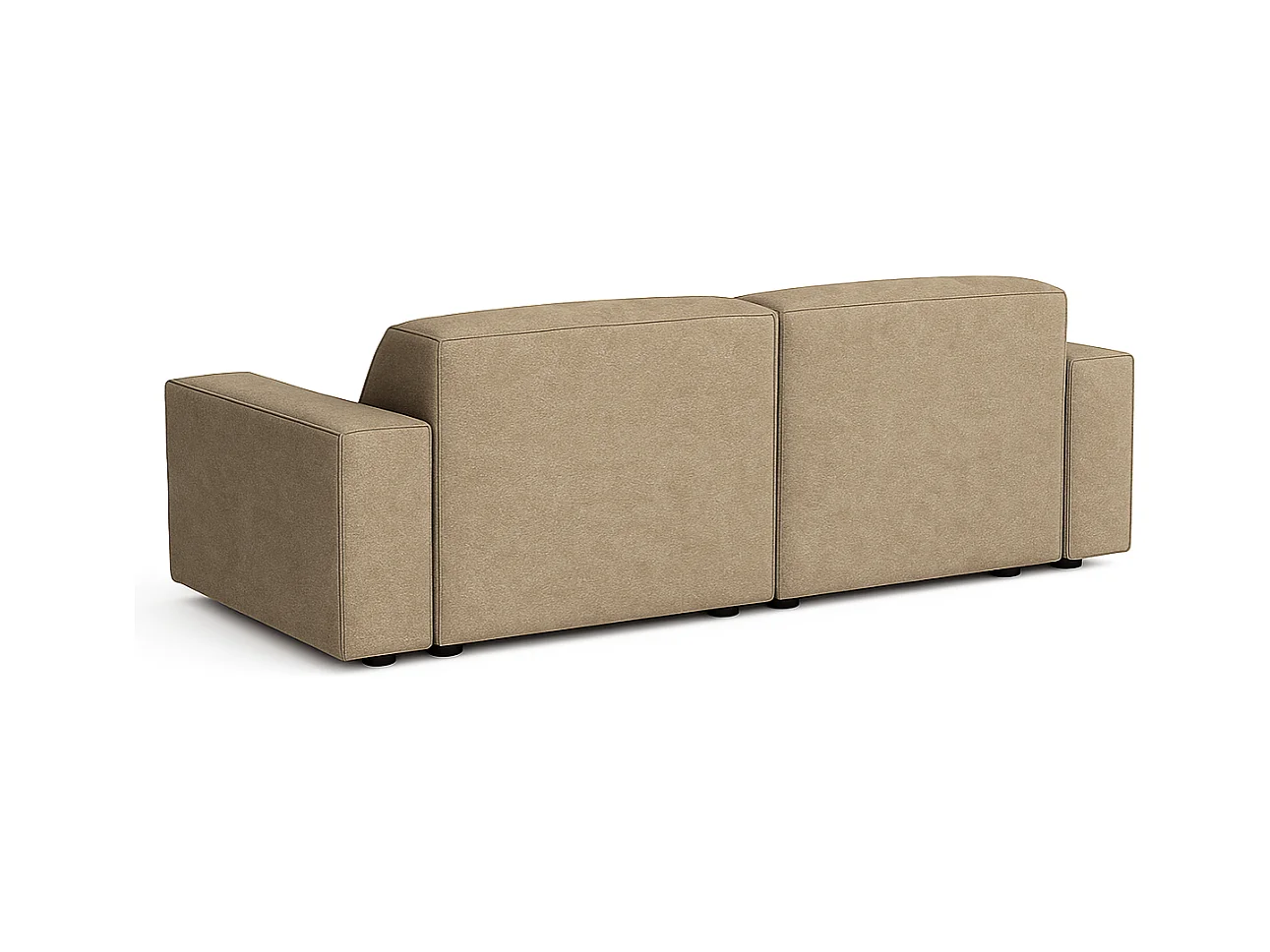 Canapé Cursal 2 places 204x102x70 cm marron clair Raven 34