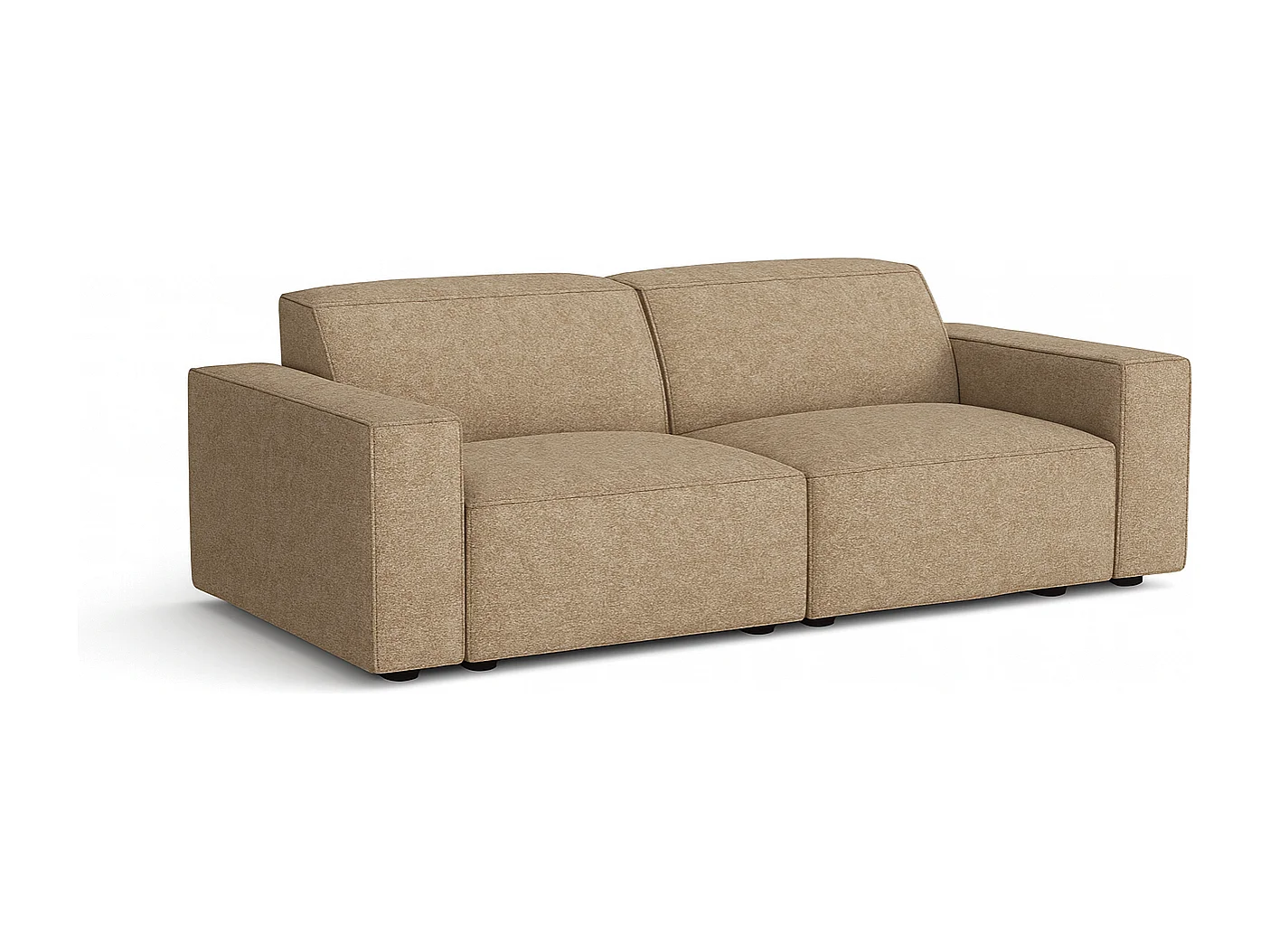 Canapé Cursal 2 places 204x102x70 cm marron clair Raven 34