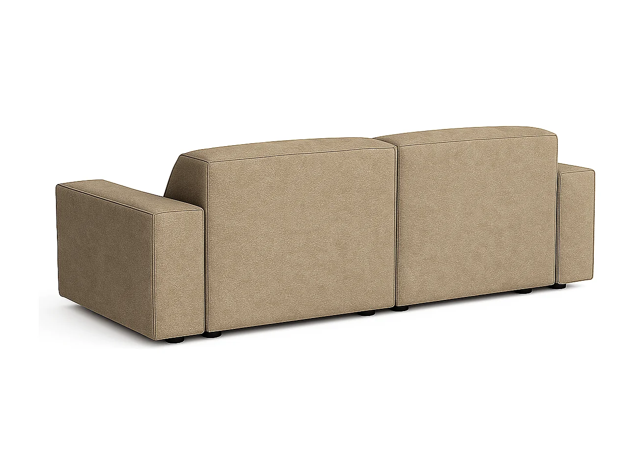 Canapé Cursal 2 places 204x102x70 cm marron clair Raven 34