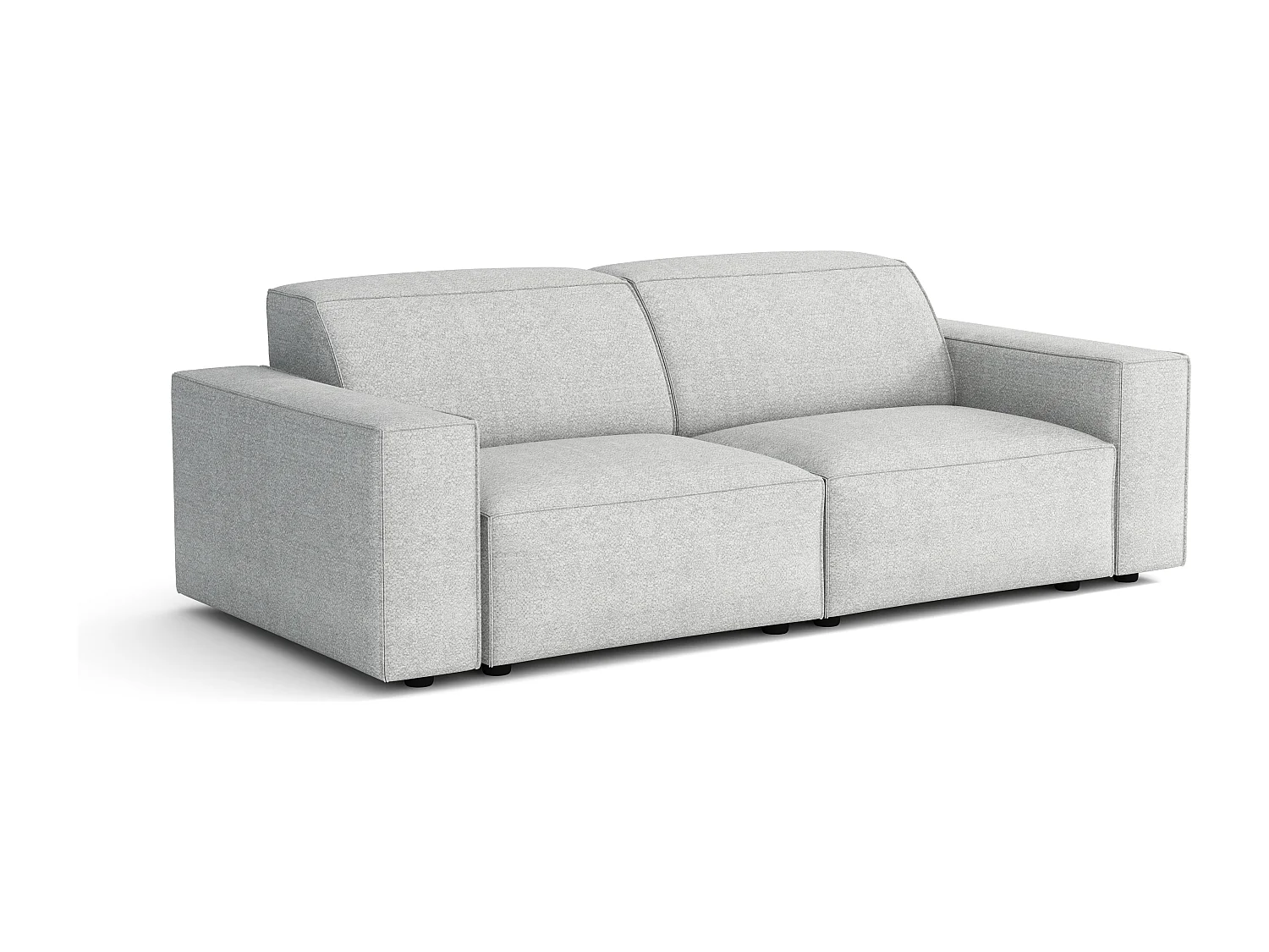 Canapé Cursal 2 places 204x102x70 cm gris clair Raven 6