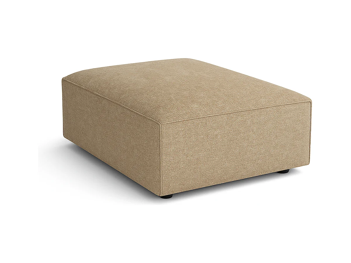 Pouf Cursal – 80 x 102 x 40 cm,  marron clair Raven 34, design moderne