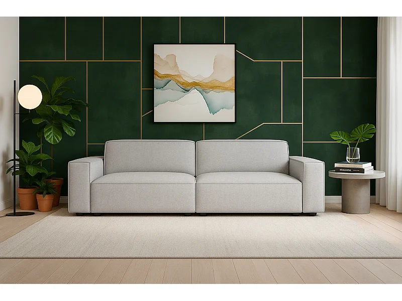 Cursal sofa 3 osobowa  244x102x70 cm jasno szary Raven 6