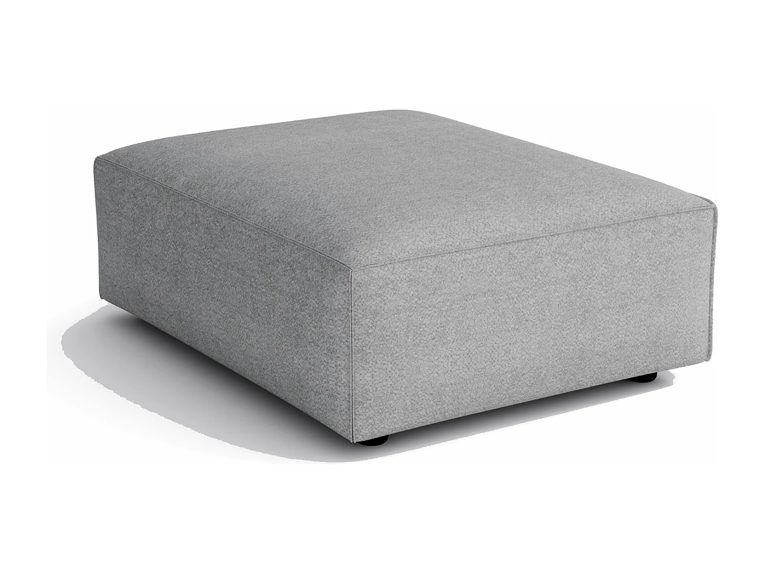 Pouf Cursal – 80 x 102 x 40 cm,  gris Raven 7, design moderne