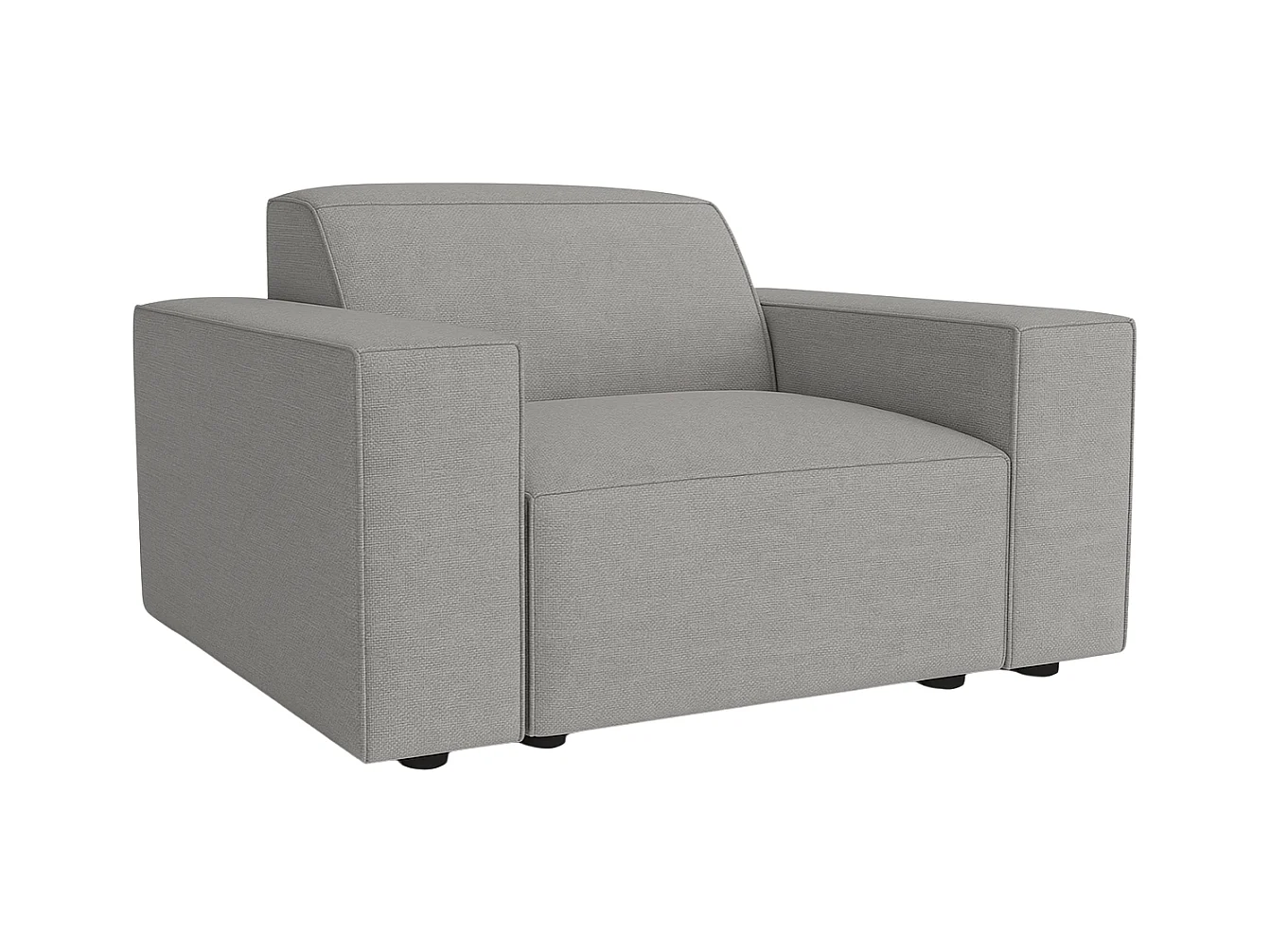 Fauteuil modulaire Cursal – 124 x 102 x 70 cm,  gris Raven 7, design moderne