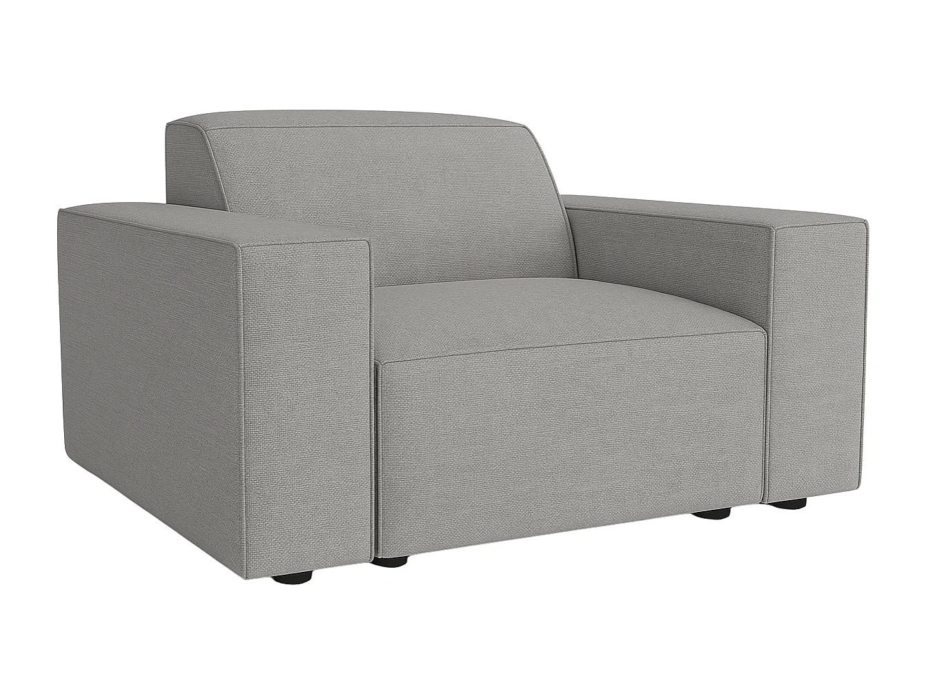 Fauteuil modulaire Cursal – 124 x 102 x 70 cm,  gris Raven 7, design moderne