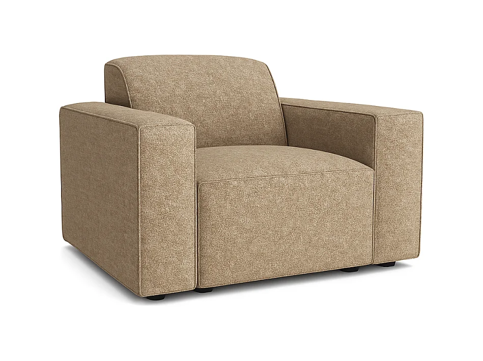 Fauteuil modulaire Cursal – 124 x 102 x 70 cm,marron clair Raven 34, design moderne
