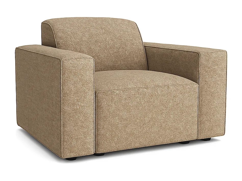 Fauteuil modulaire Cursal – 124 x 102 x 70 cm,marron clair Raven 34, design moderne
