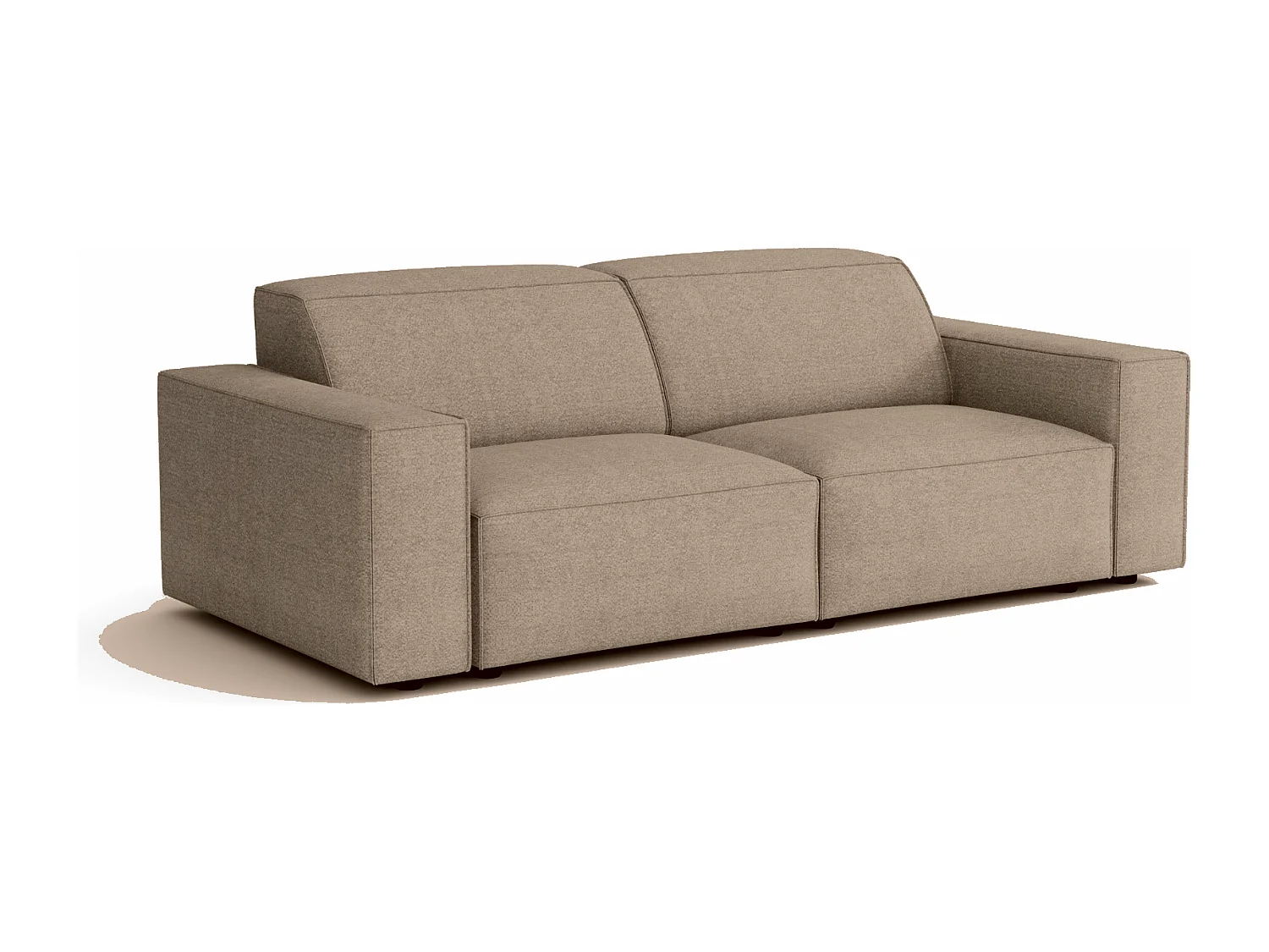 Canapé Cursal 2 places 204x102x70 cm beige Raven 30