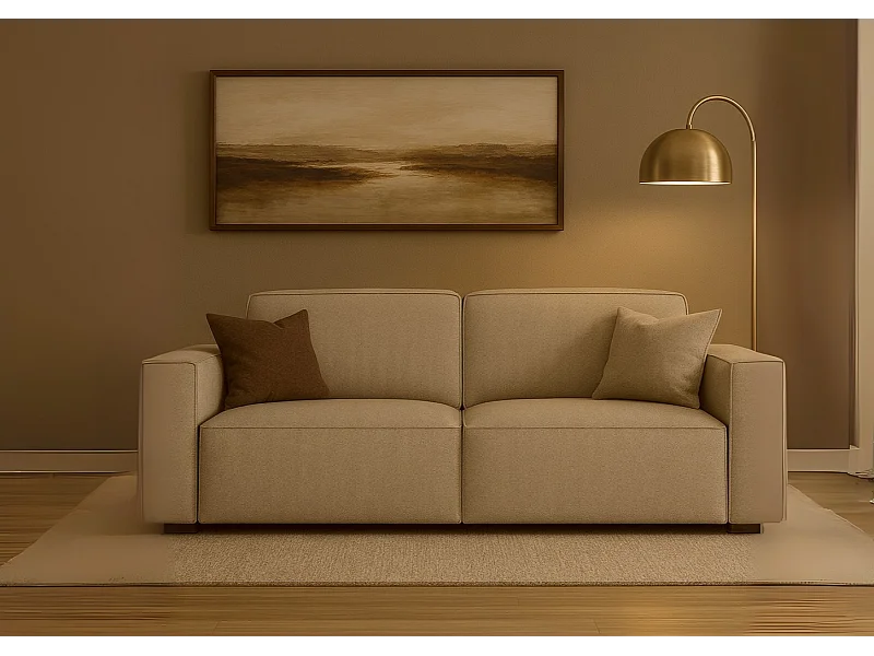 Cursal sofa 2 osobowa  204x102x70 cm beżowy Raven 30