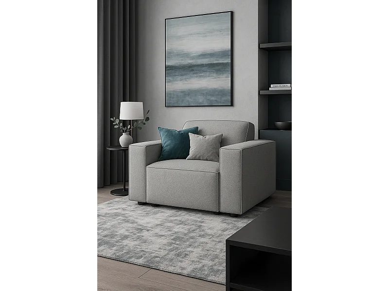 Fotel modułowy Cursal – 124 x 102 x 70 cm,jasno szary Raven 6, nowoczesny design