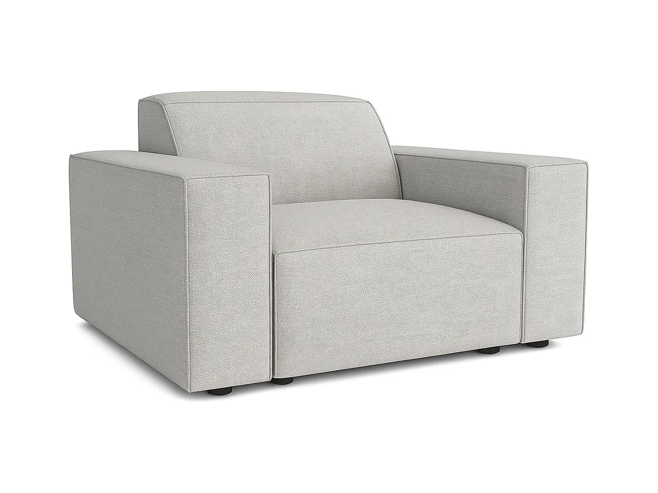 Fauteuil modulaire Cursal – 124 x 102 x 70 cm, gris clair Raven 6, design moderne