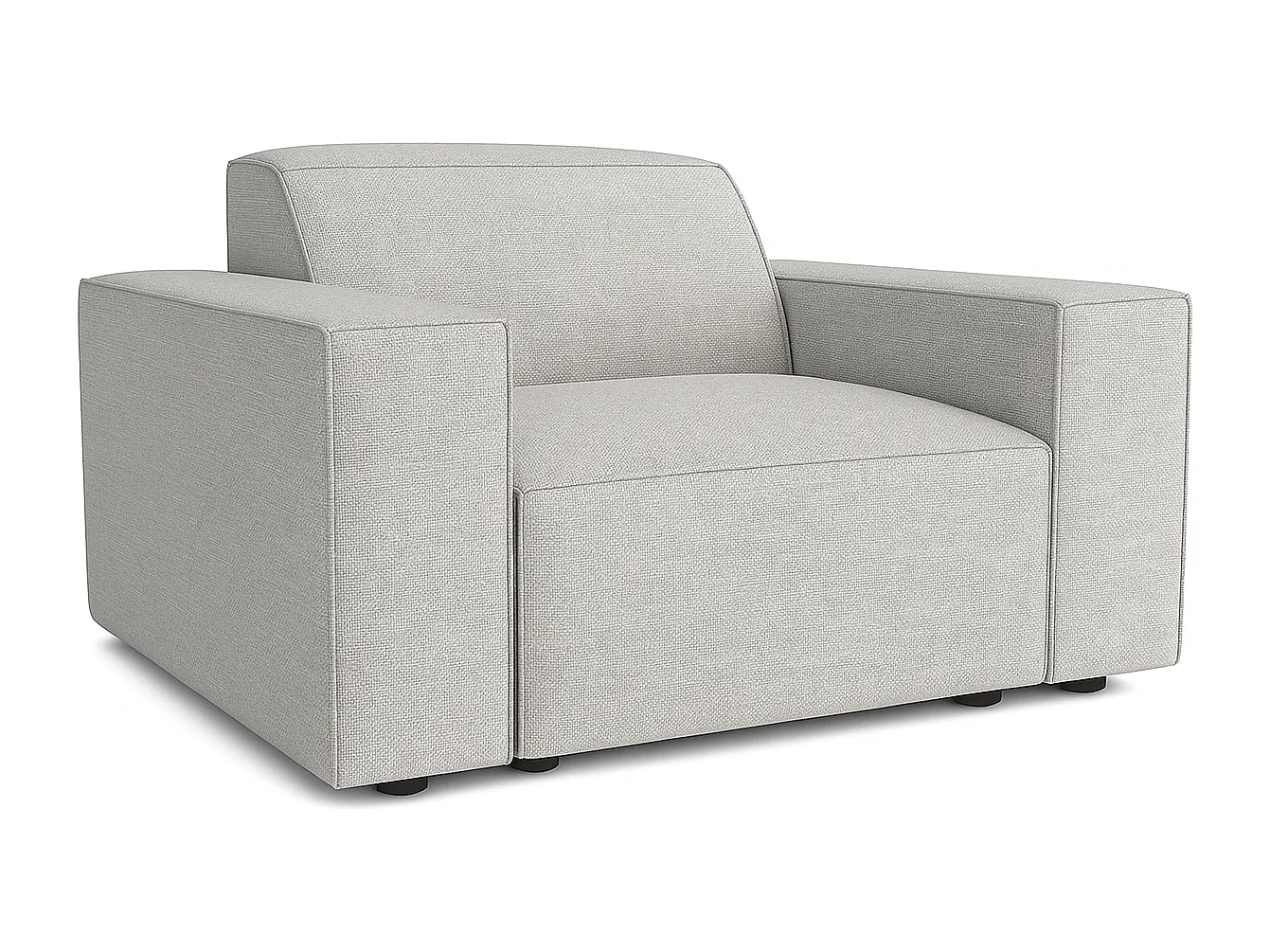 Fauteuil modulaire Cursal – 124 x 102 x 70 cm, gris clair Raven 6, design moderne