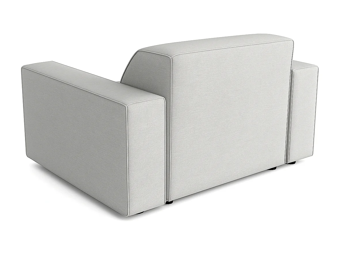 Fauteuil modulaire Cursal – 124 x 102 x 70 cm, gris clair Raven 6, design moderne