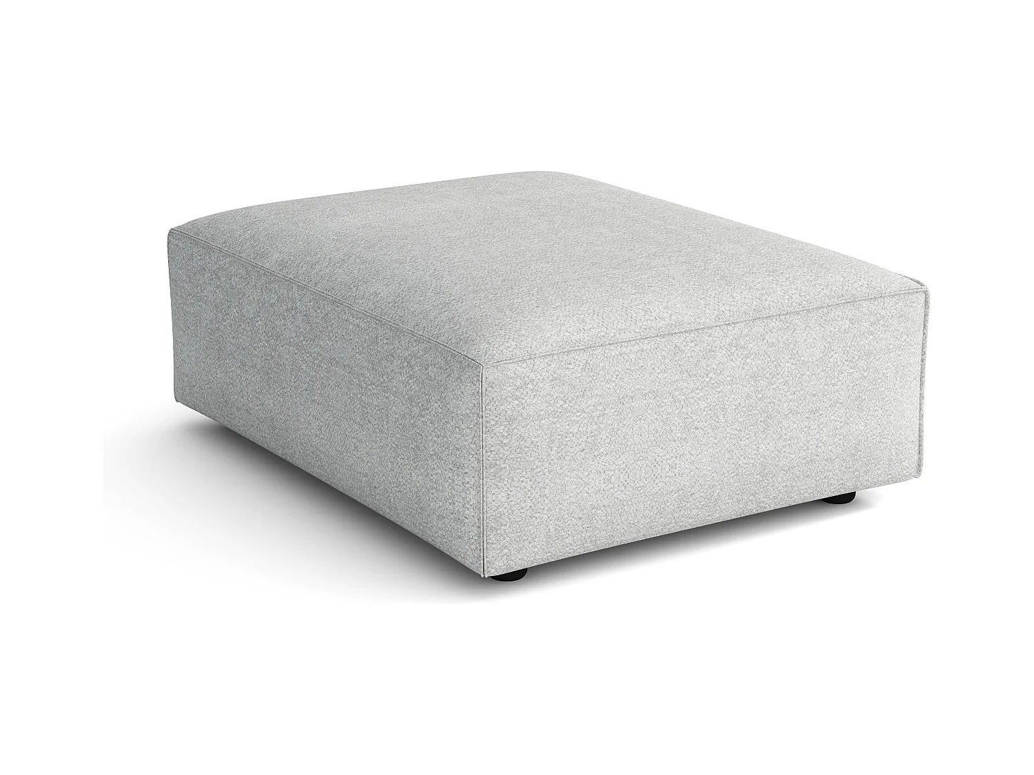 Pouf Cursal – 80 x 102 x 40 cm,  gris clair Raven 6, design moderne