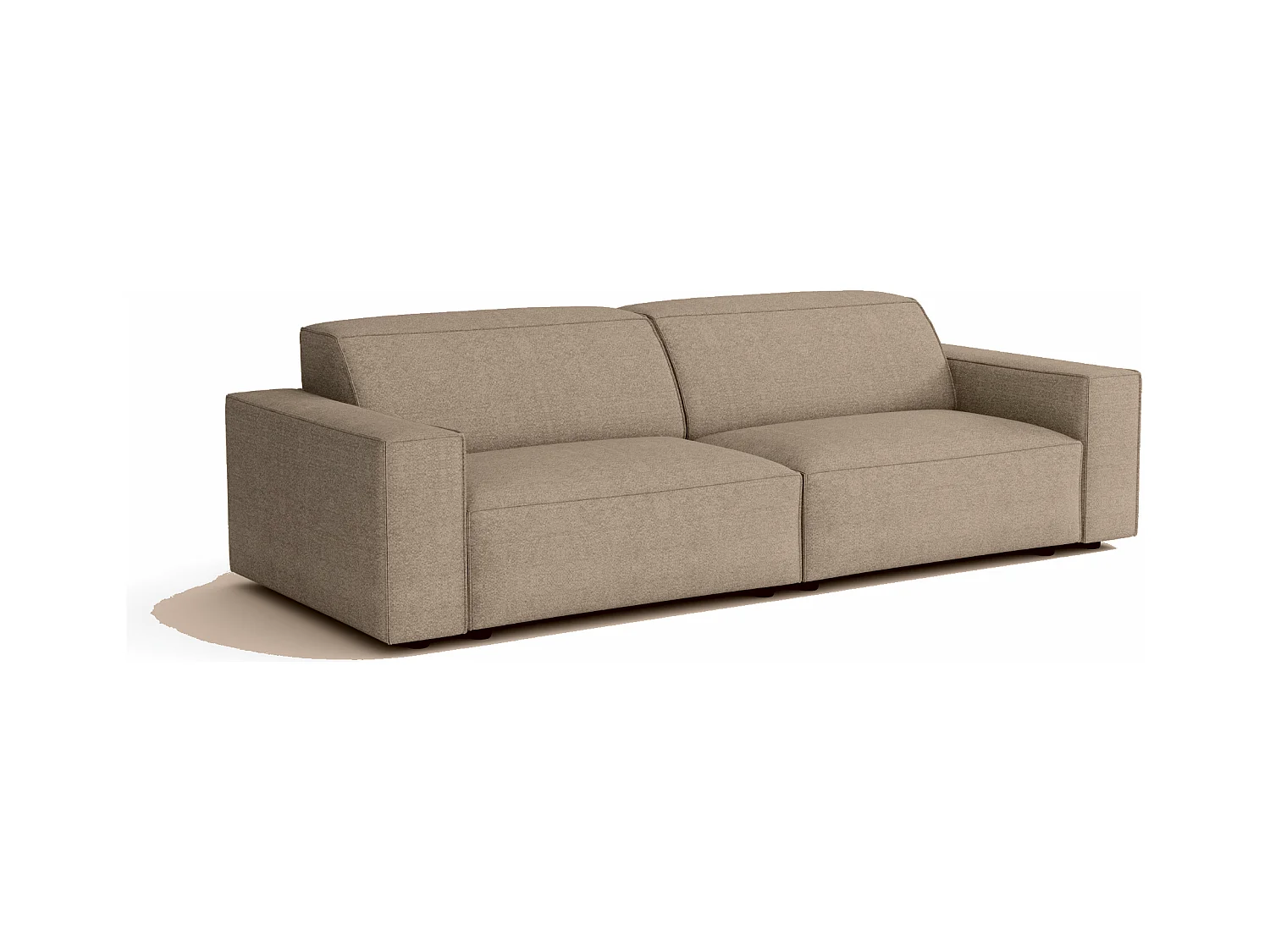 Canapé Cursal 3 places 244x102x70 cm beige Raven 30