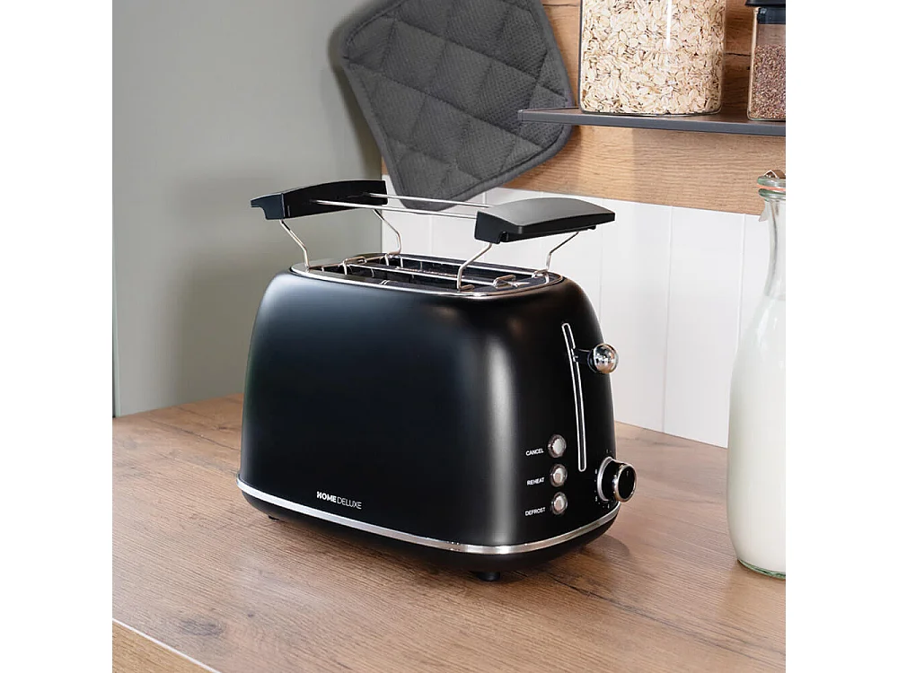 Home Deluxe Grille-pain MAJESTIC - Noir mat