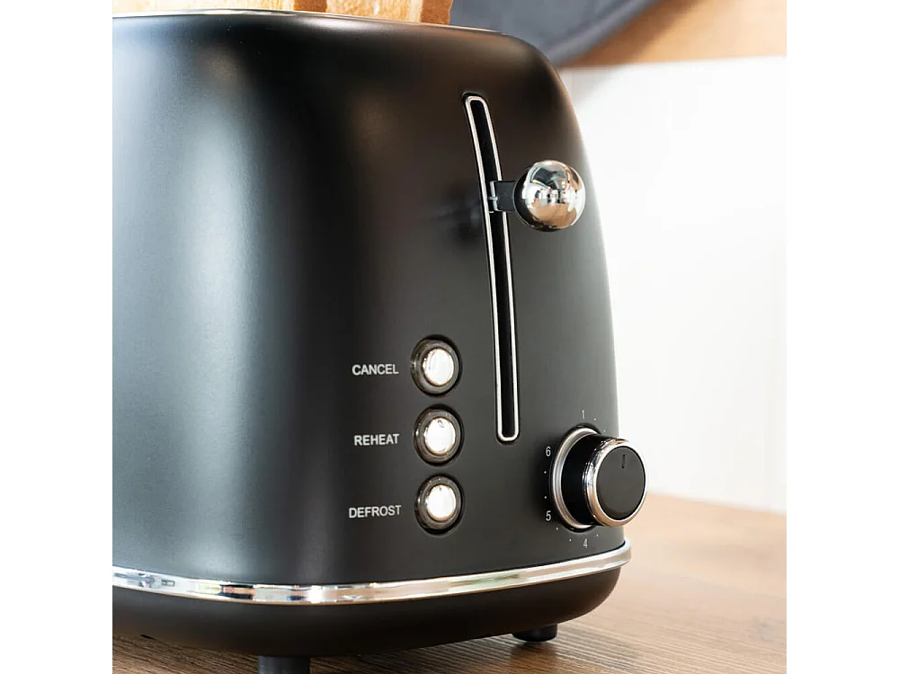 Home Deluxe Grille-pain MAJESTIC - Noir mat