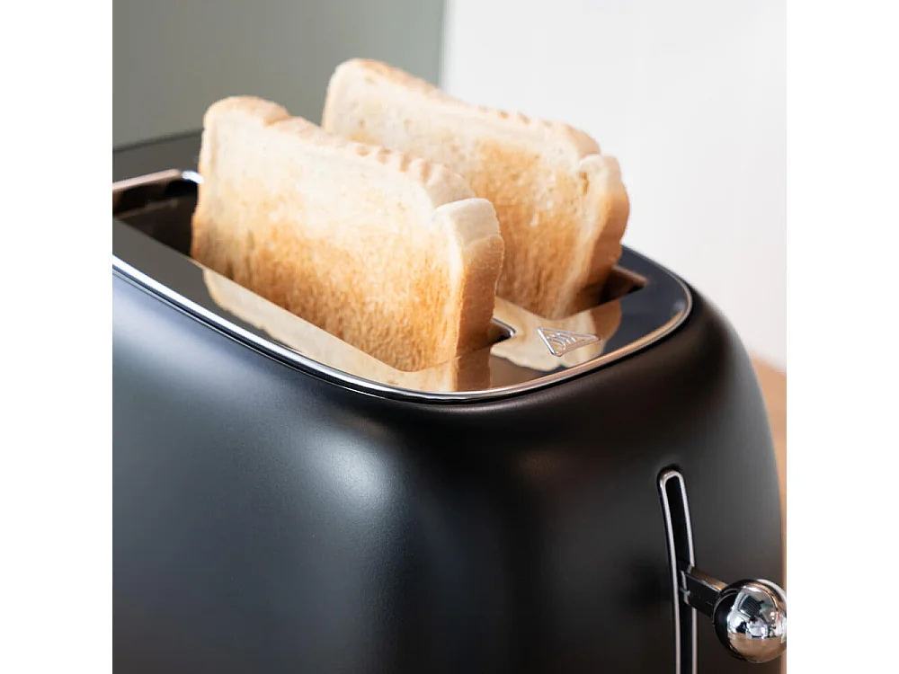 Home Deluxe Grille-pain MAJESTIC - Noir mat