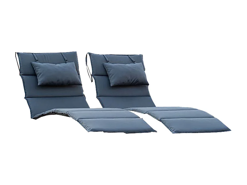 Home Deluxe Chaise longue en bois ondulé TAIGA Quantité : 2