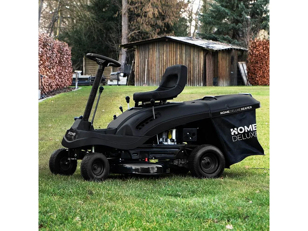Home Deluxe - Tondeuse à gazon REAPER noire - puissance moteur 4,5 kW (6,5 CV) - bac de ramassage 150 litres