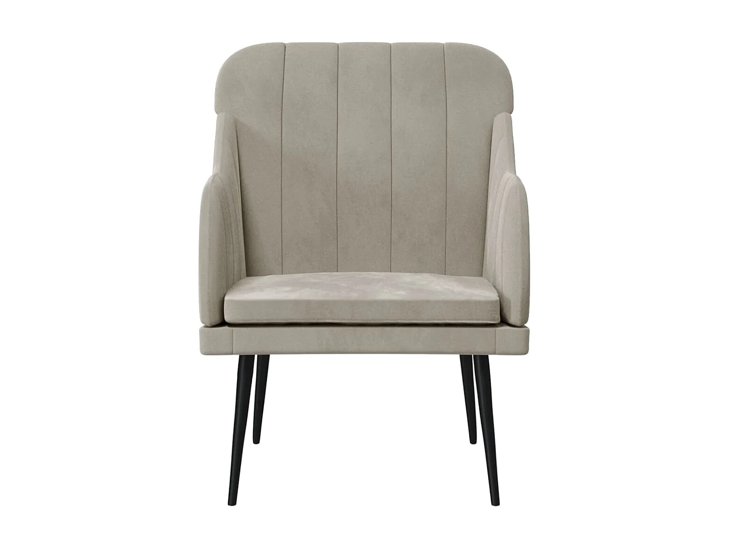 Streetsboro  Fauteuil Gris clair 63x76x80 cm Velours