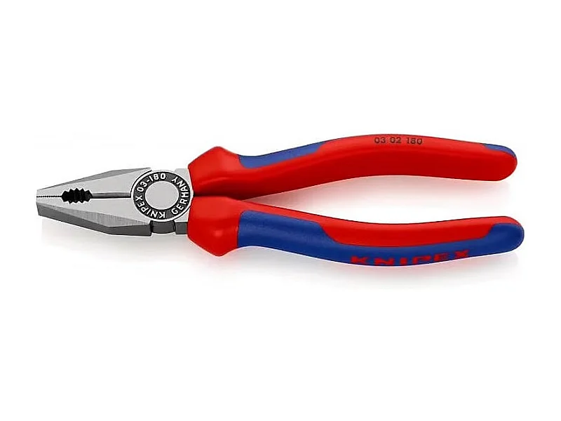 Pince universelle 180mm avec tranchant - Bi-matière - Tête polie KNIPEX - 302180