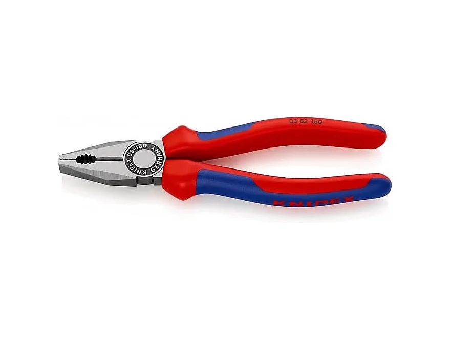 Pince universelle 180mm avec tranchant - Bi-matière - Tête polie KNIPEX - 302180