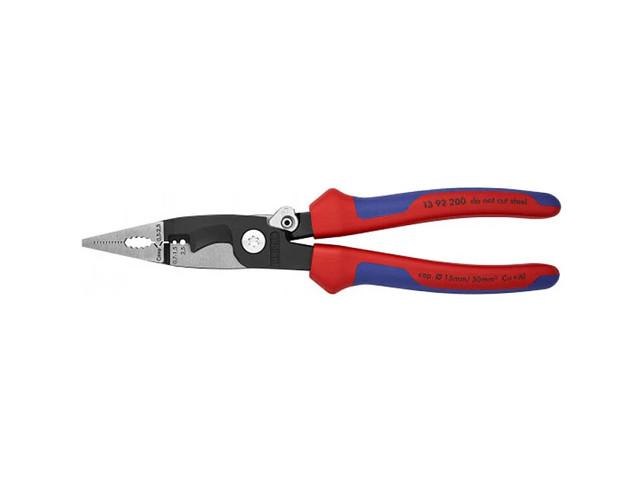 Pince multifonctions 6 outils en 1 - 200mm - Bi-matière - Loquet de fermeture KNIPEX - 1392200