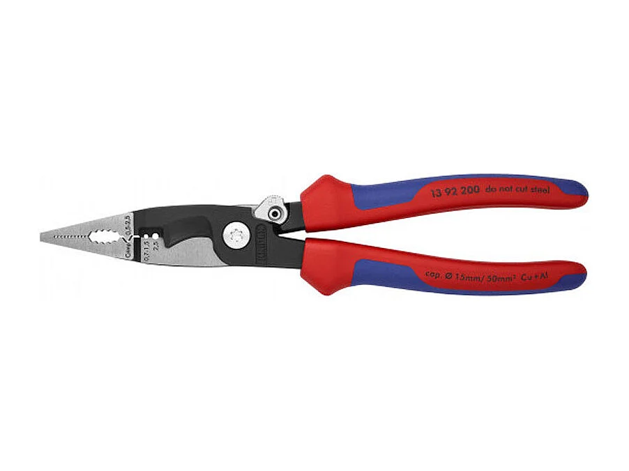 Pince multifonctions 6 outils en 1 - 200mm - Bi-matière - Loquet de fermeture KNIPEX - 1392200